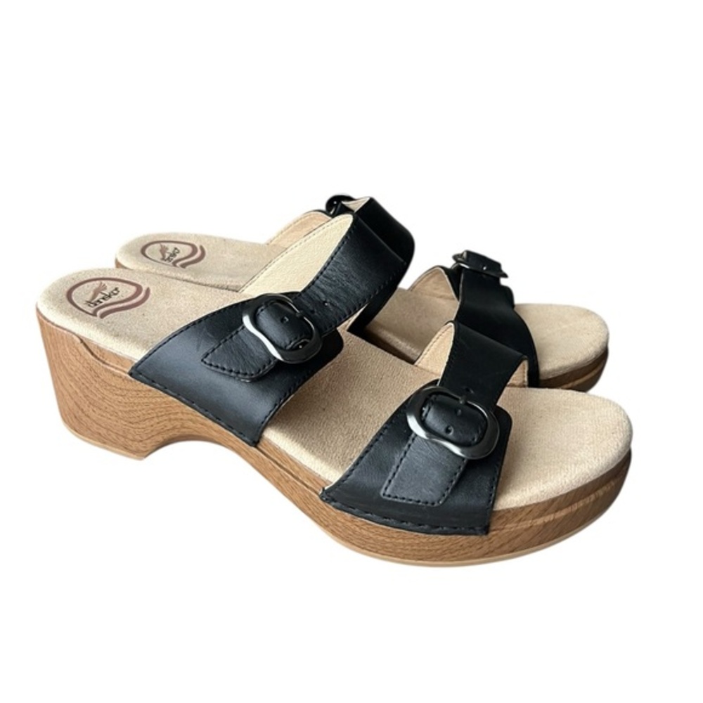 Dansko Sophie Sandals Women's 42 US 11.5-12 Slides Black Leather - 9841022200